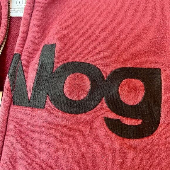 Analog Men's Burgundy Analogo ZHD Cotton Blend Full Zip Hoodies Size Small‎ - Picture 5 of 7